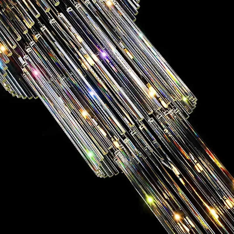 Modern Crystal Staircase Chandelier For Living Room Luxury Cristal Led Hanging Lamp Indoor LED Creative Design Light Fixture | Освещение
