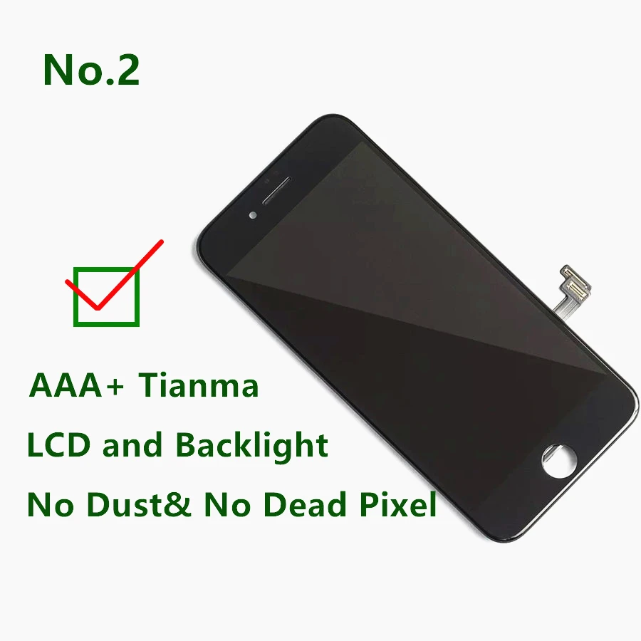 ЖК экран для iPhone 8 Plus AAA + дигитайзер в сборе с 3D сенсорным экраном хороший Tianma 7