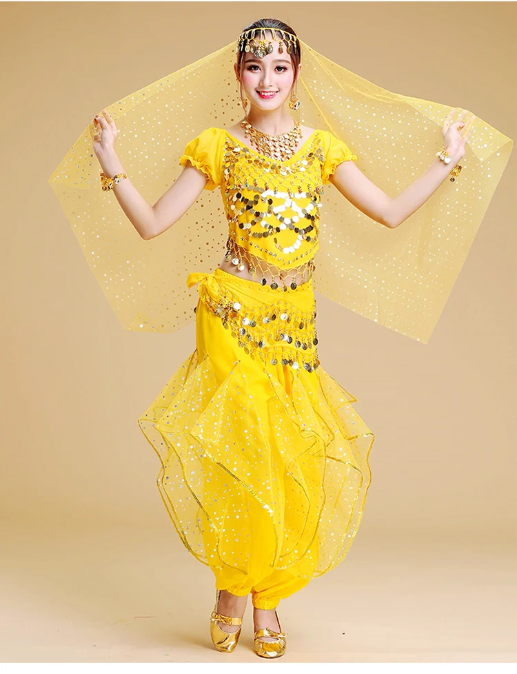 Танцевальная одежда для женщин сценический танцевальный костюм индийский