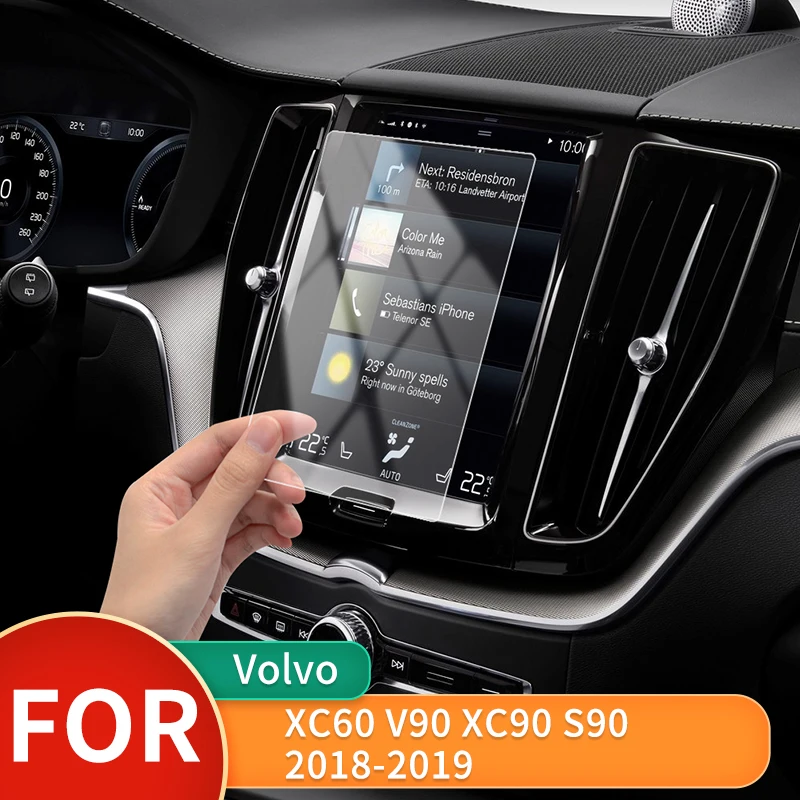 

180*135mm Car LCD Screen Sticker GPS Navigation Screen Tempered Steel Protective Film For Volvo V90 XC90 S90 XC60 2018-2019