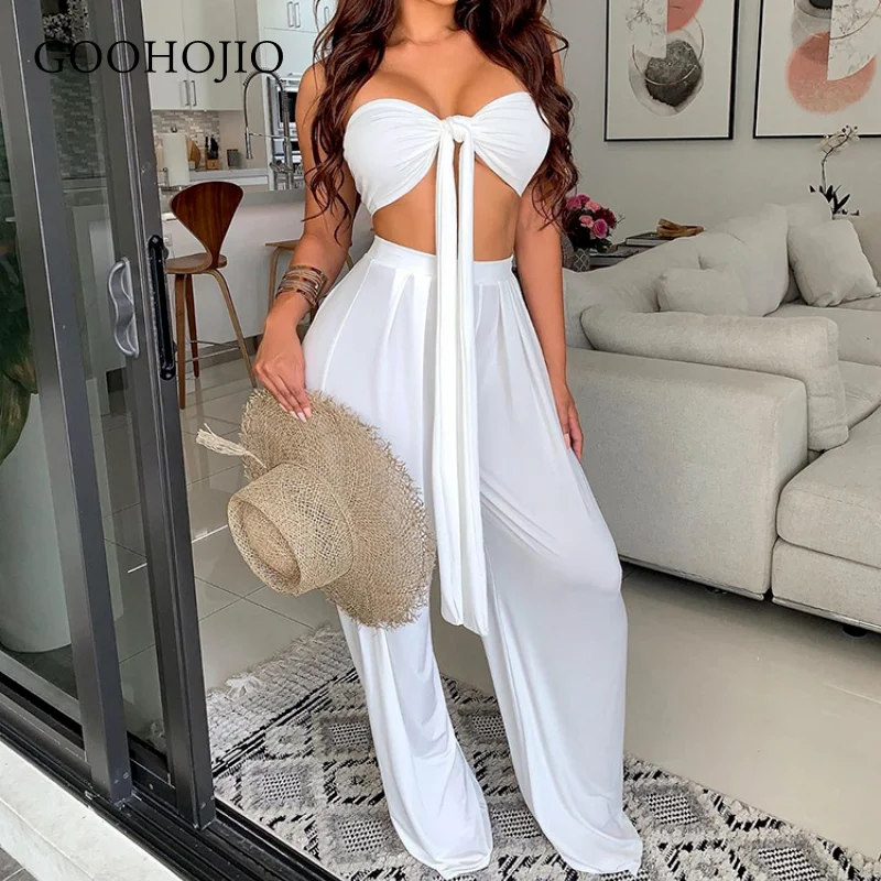 

GOOHOJIO 2021 Spring Autumn New Casual Matching Sets Fashion Women Suit Two Piece Sets Women Fashionable Sexy V-neck Women Sets