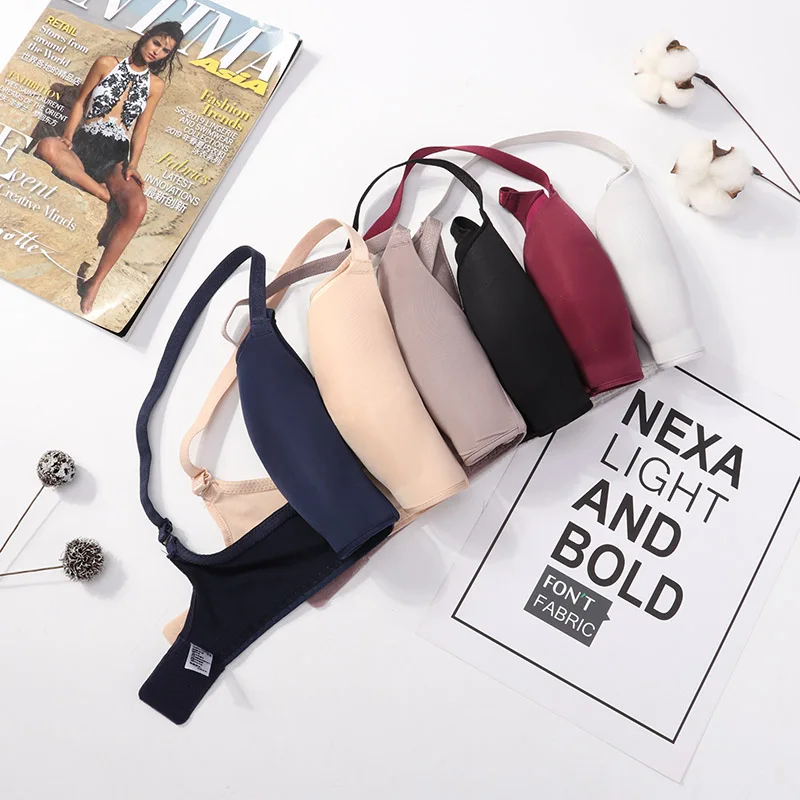 Бюстгальтер женский бесшовный без косточек пикантный Бралетт с чашками пуш ап