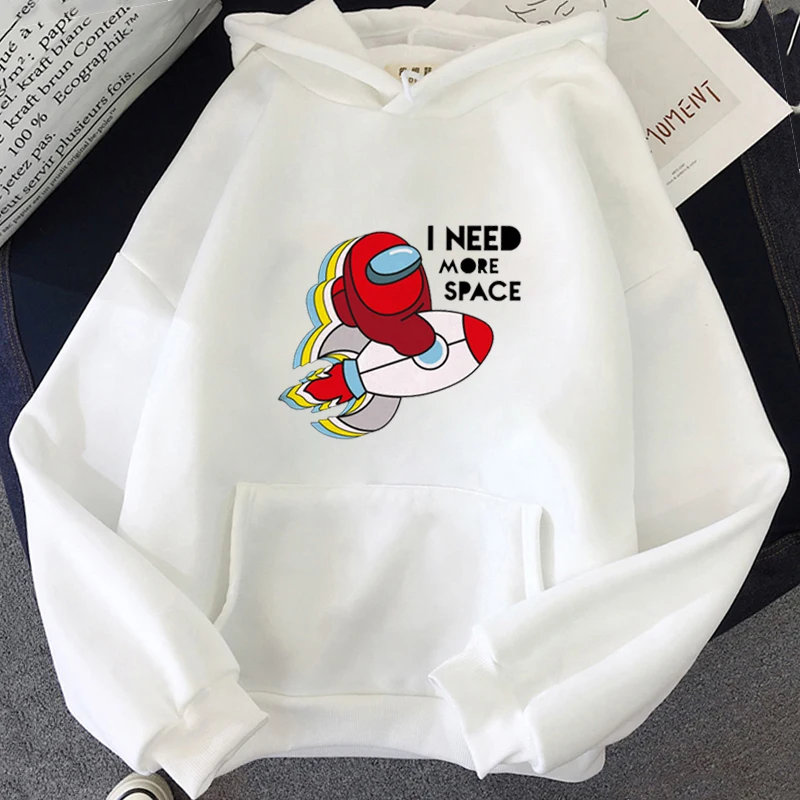 

Hooded Jackets Print Among Us Sweatshirts Funny Harajuku Hooded Jackets Tops Tee Winter Oversized Casual Women Hooded Aesthetic