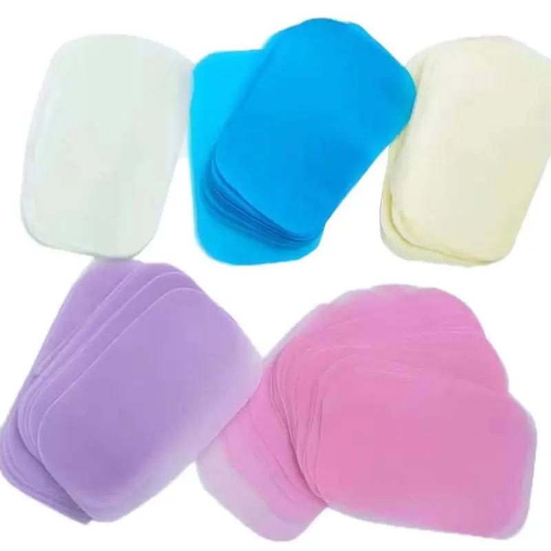

50 Pcs Portable Mini Paper Soap Outdoor Travel Soap Paper Washing Hand Bath Clean Scented Slice Sheets Disposable Boxe Soap