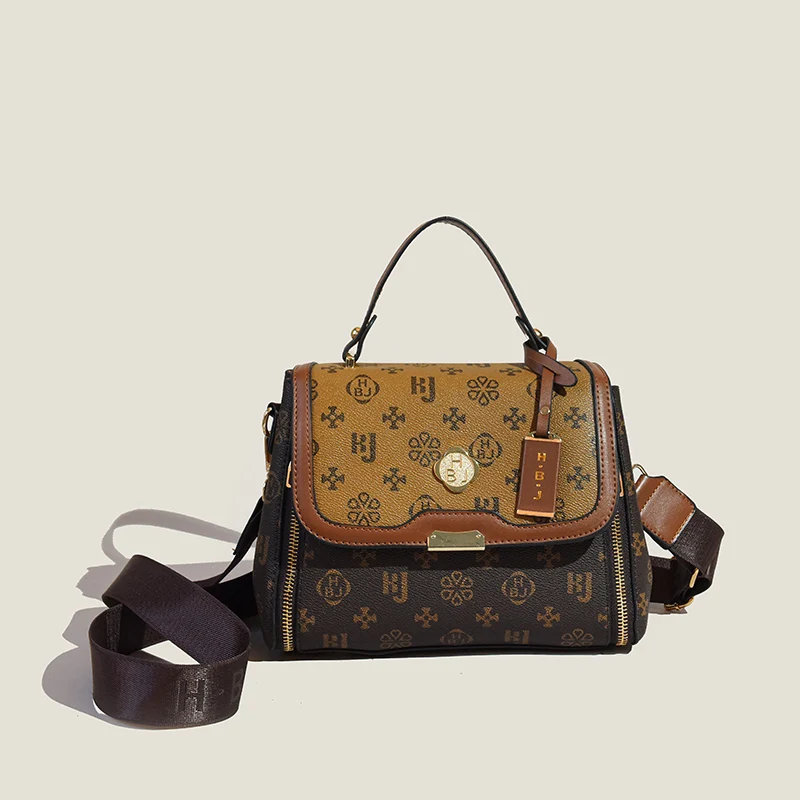 

Модная классическая атмосферная Дамская маленькая квадратная сумка популярного цвета с принтом при дальнозоркости, универсальная сумка-м...