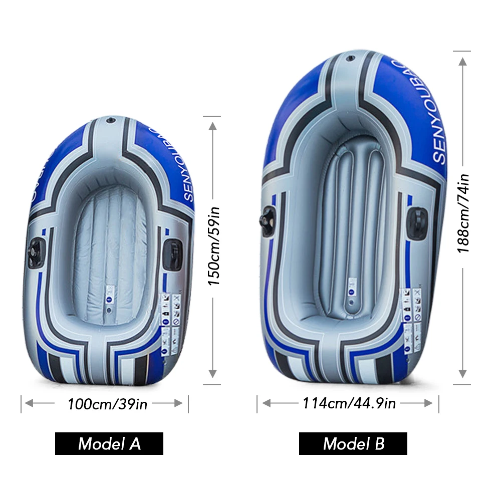 

Inflatable Boat Portable Inflatable Boat Thicken PVC Inflatable Boat Foldable Inflatable Boat with Air Pump Paddle