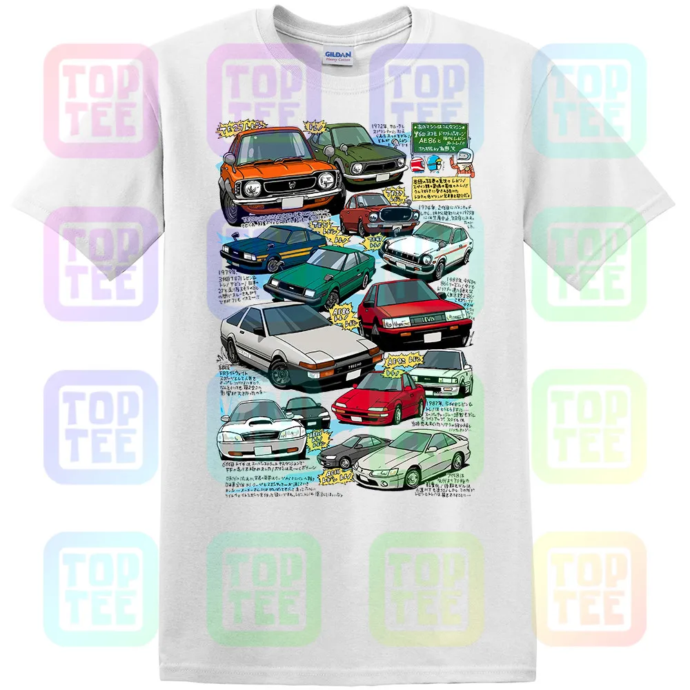 Toyota corolla thunder jdm ae86 ae92 te27 te37 te47 te71 Футболка-показать оригинальное название | Мужская