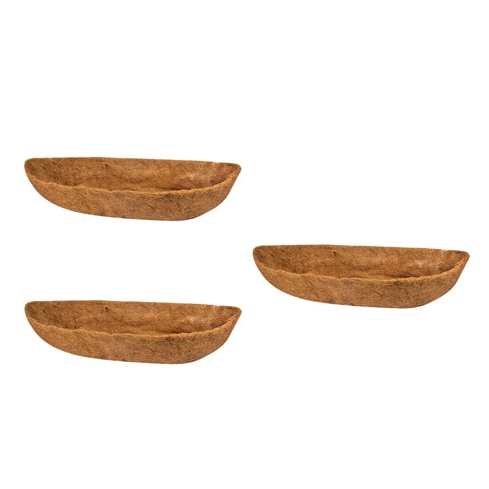 

3pcs Half Shape Coconut Flowerpot Liner Cushion Pot Mat for Home Use