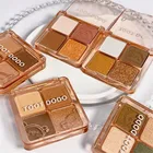 Новая блестящая палитра теней для век макияж матовые перламутровые стойкие водонепроницаемые 4 цвета портативная палитра теней для век Косметика для глаз