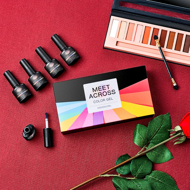 MEET ACROSS 8 мл УФ-гель для ногтей набор с подарочной коробкой полуперманентный