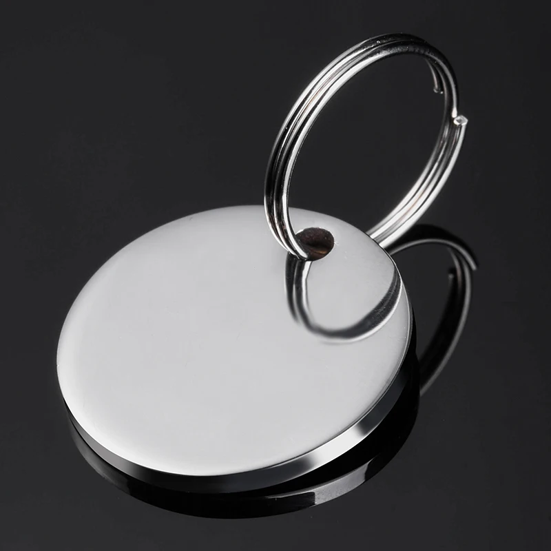 Брелок QOONG с защитой от потери из нержавеющей стали 304 Круглый держатель для карт