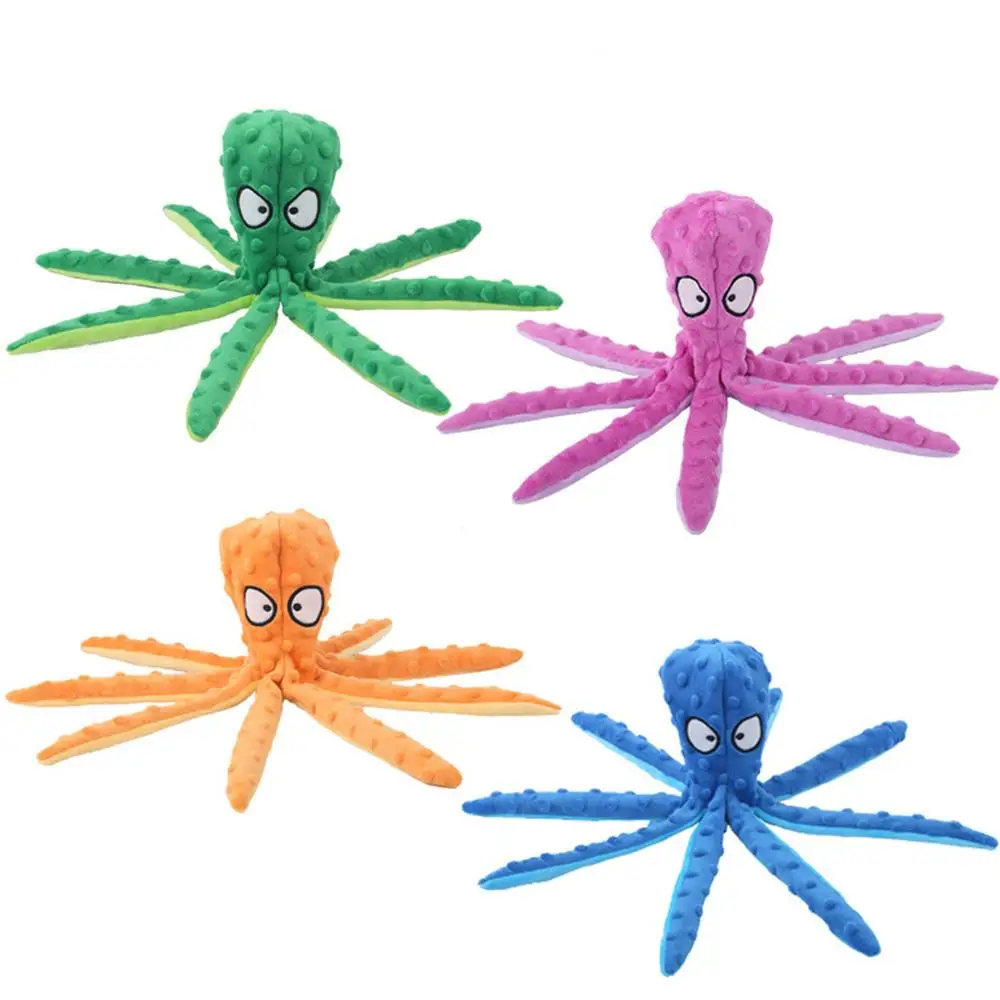 

Plush Squid Dog Toy Soft Plush Pet Toy Crab Chew Puppy Press Sound Squeak Toys For Dogs Fashion Toys