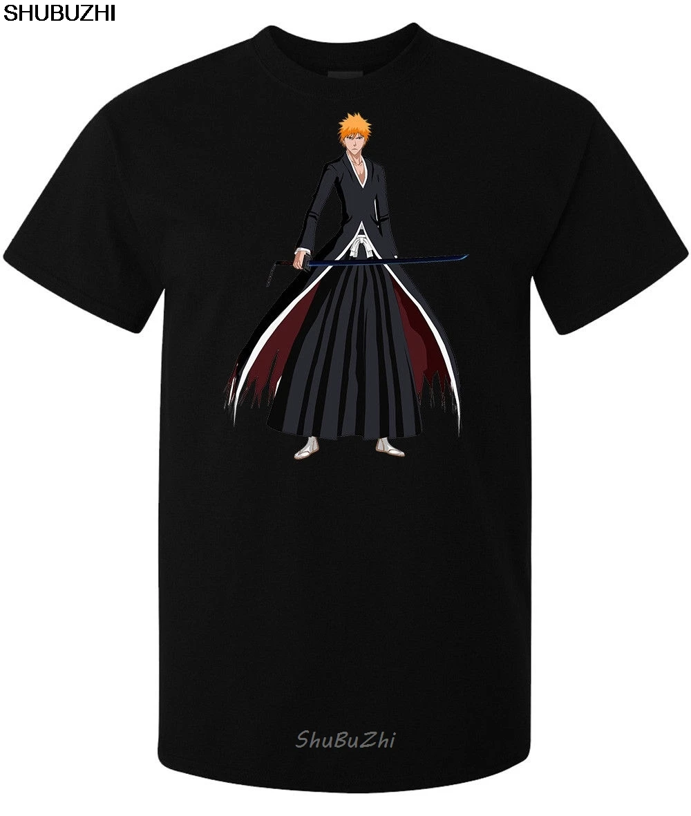 Блич Ичиго Куросаки фехтовальщик искусство Аниме Манга Мужская футболка черный