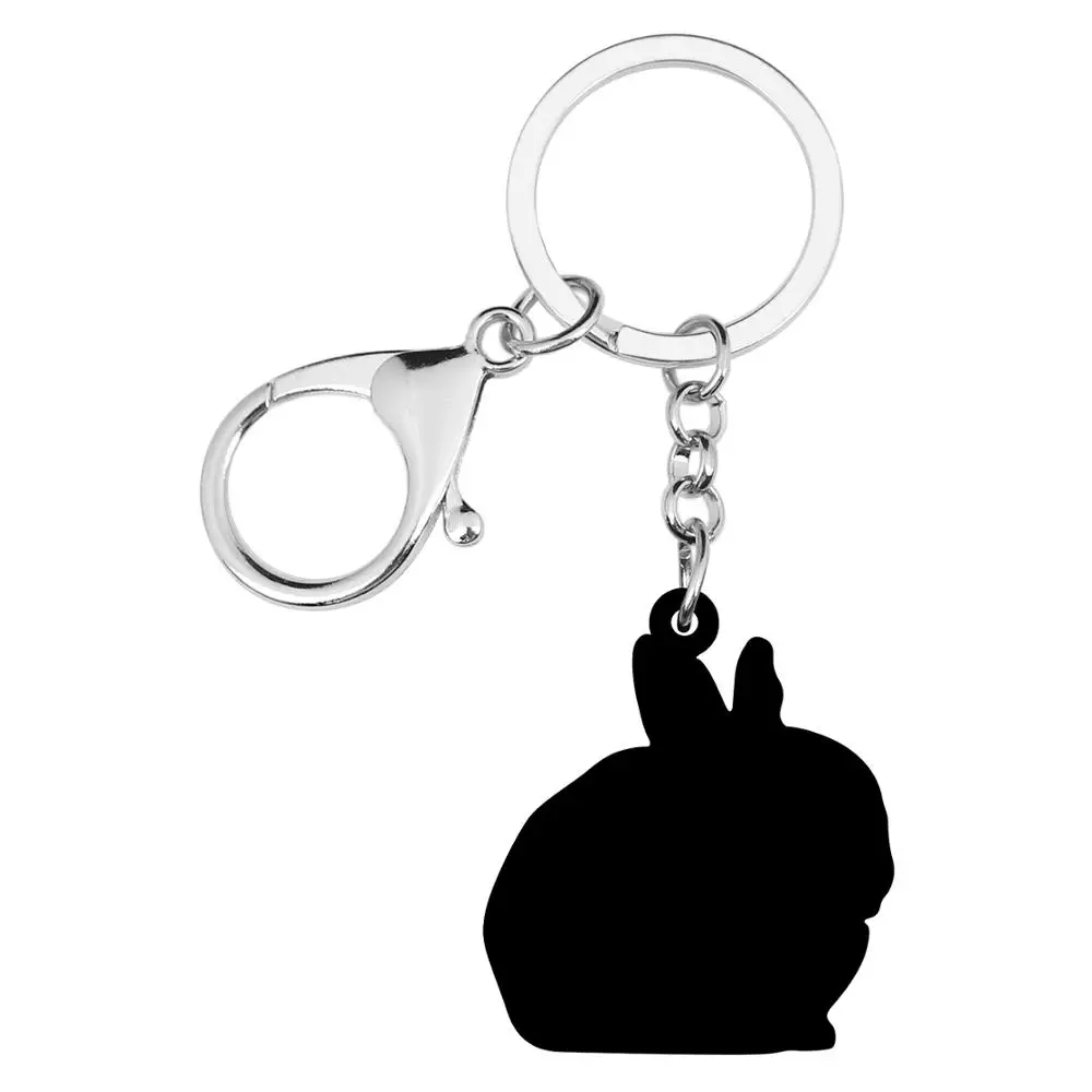 Newei Acrylic Gray Easter Hare Rabbit Bunny Keychains Pet Animal Keyring Jewelry For Women Kids Festival Gift Bag Car Decoration | Украшения