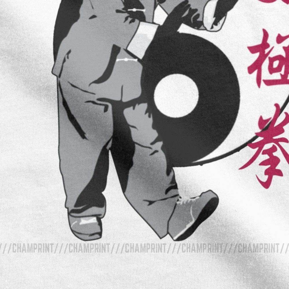 Мужская футболка Tai Chi Chuan Pa-Kua Yin Yang забавная хлопковая с коротким рукавом круглым
