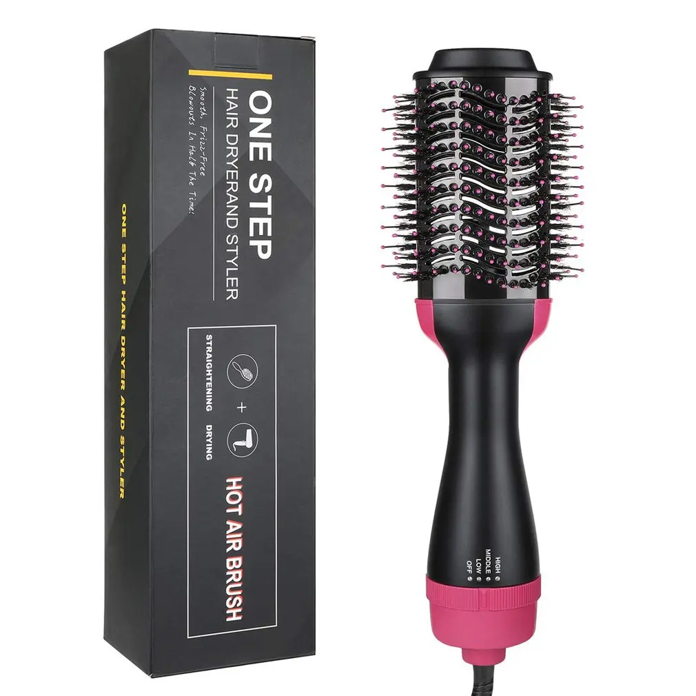 

2 In 1 Multifunctional Hair Dryer Comb Volumizer Rotating Hot Air Brush Curler Rotate Styler Comb Styling Curling Iron