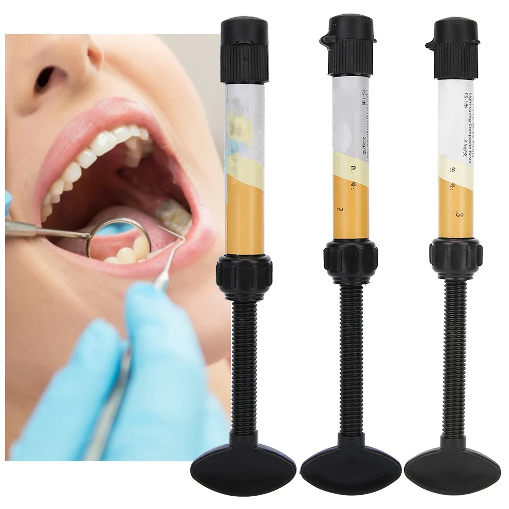 Фото - Universal Light-Curing Composite Resin Dental Syringe Fill Restorative Materials Teeth Photocured Caries Dentistry Tooth Filling 5pcs resin porcelain teeth shaping pen dental silicone composite sculpture carving tooth tools for adhesive composite cement