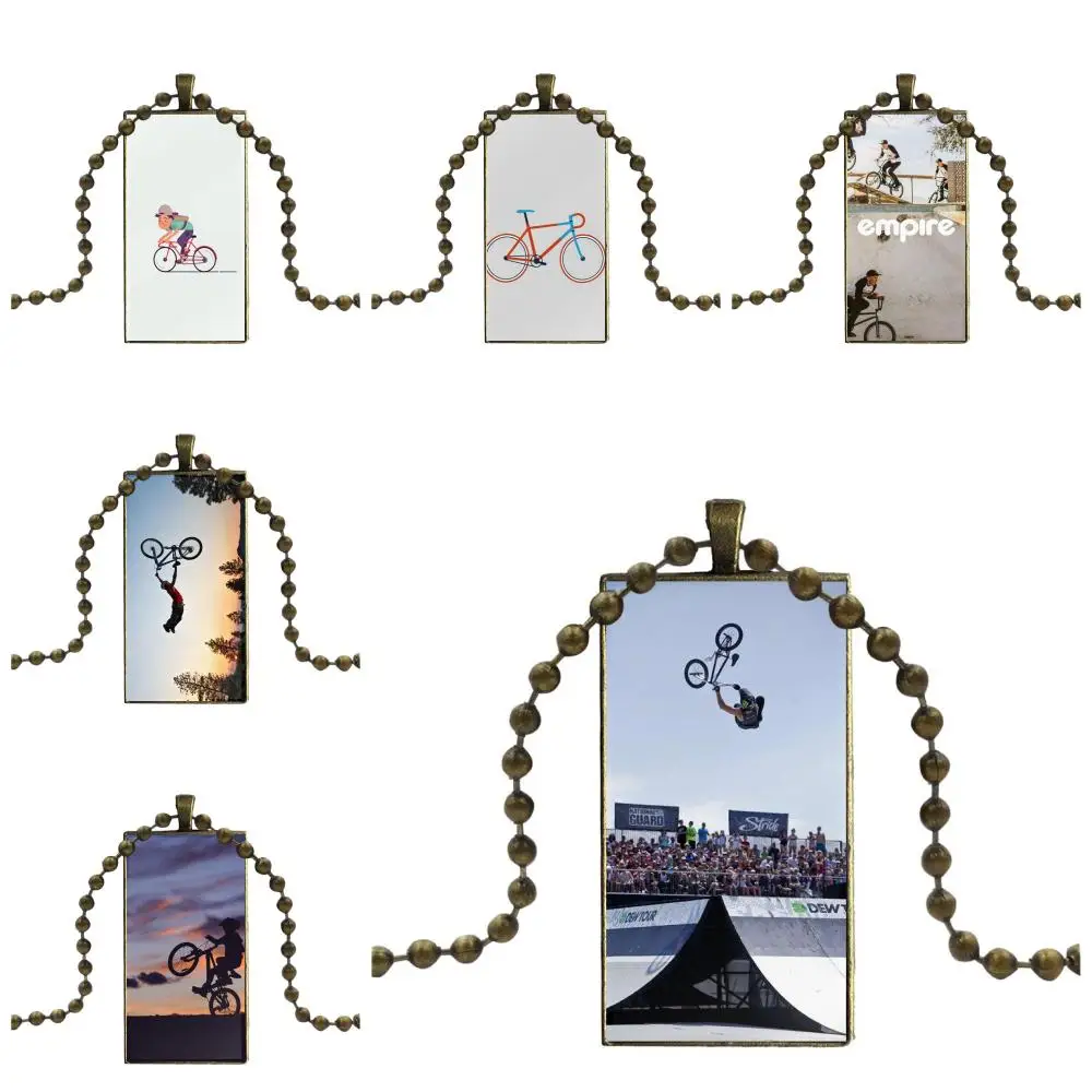 Дизайнерское модное винтажное стекло женское прямоугольное ожерелье подвески