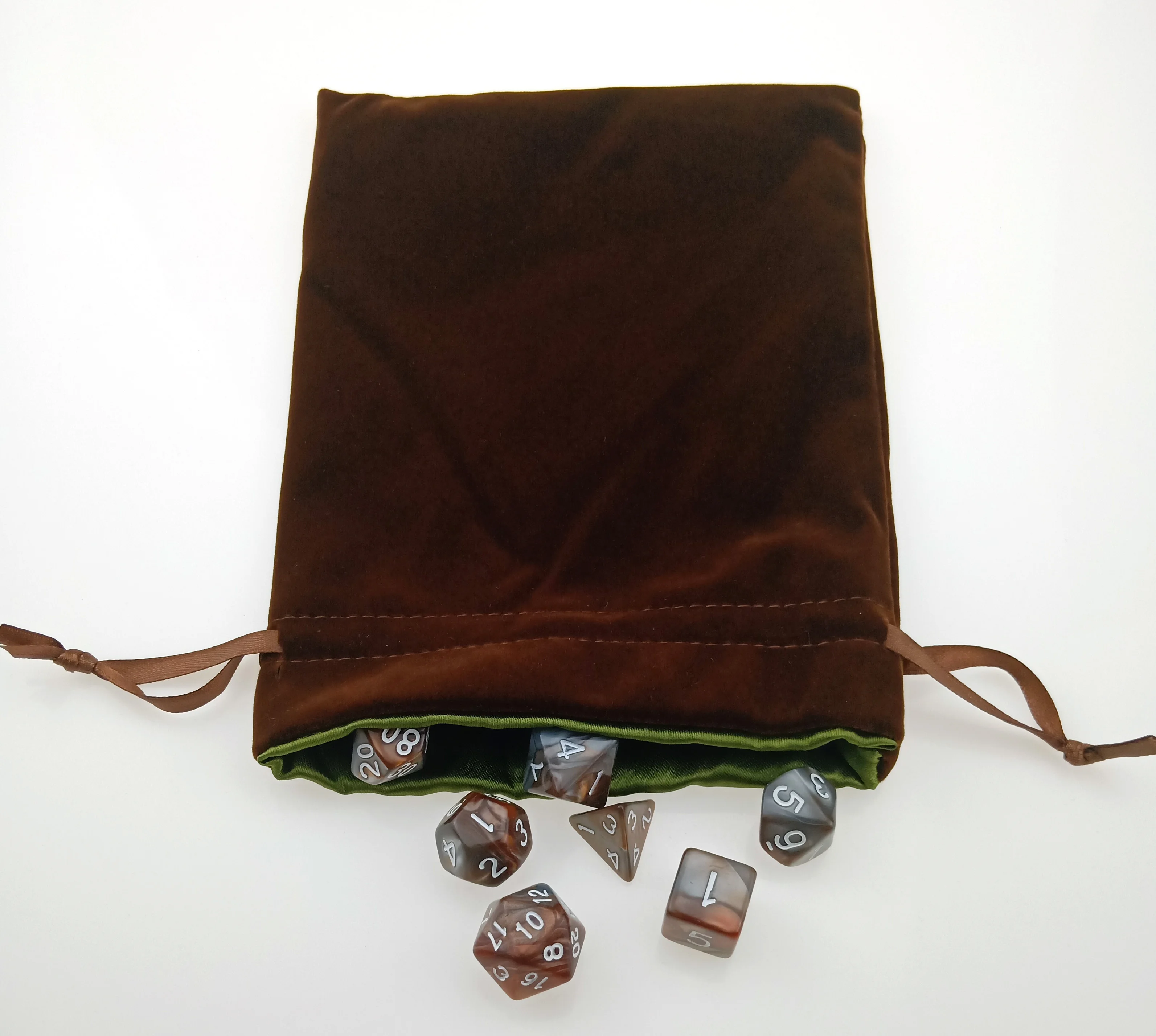 Rollooo набор из меди и стали игральные кости DND с подходящим чехлом для ролевых игр |