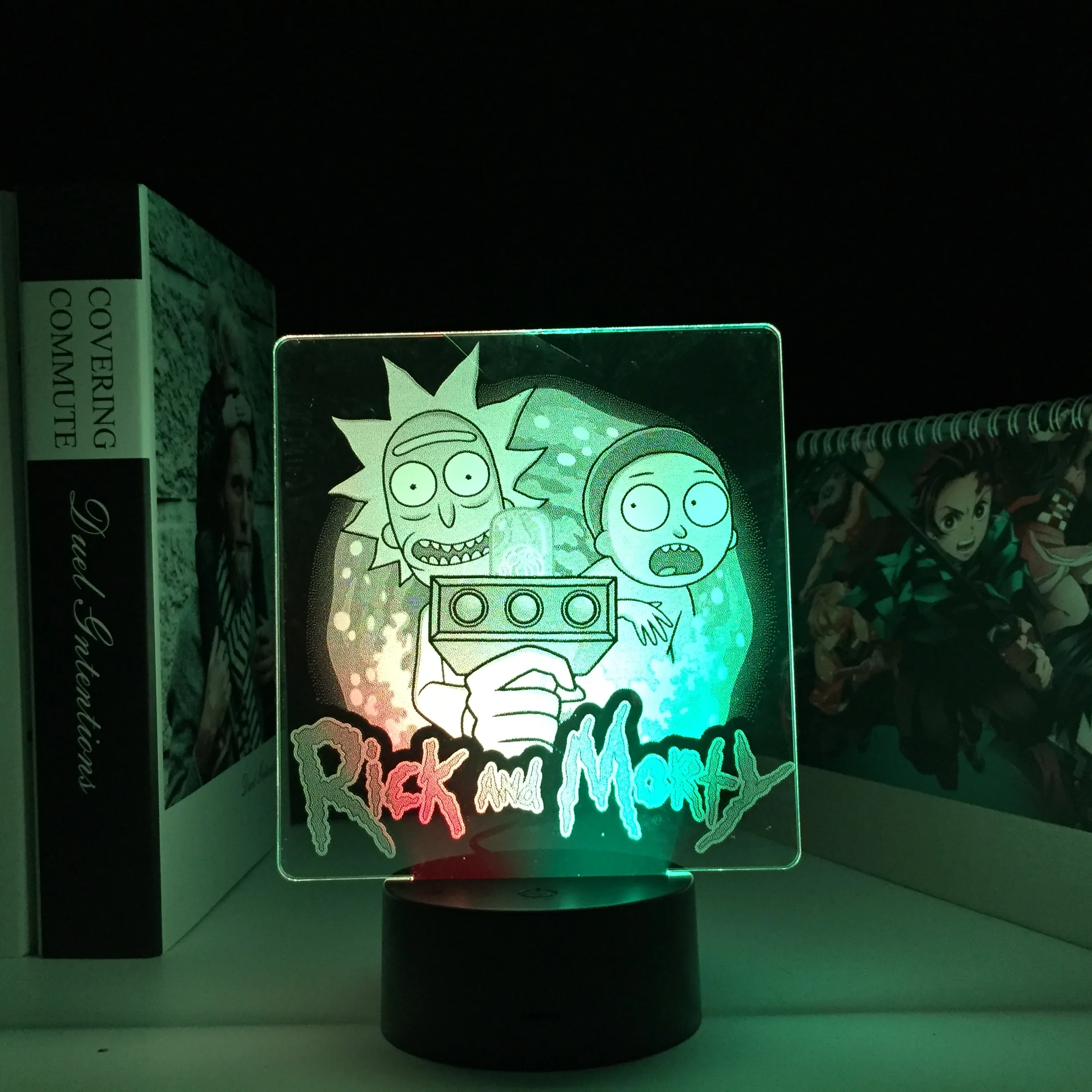 

Dual Color Anime Rick And Morty LED Night Light for Bedroom Decor Birthday Gift Light Two Tone Colorful Manga LED Acrylic Lamp