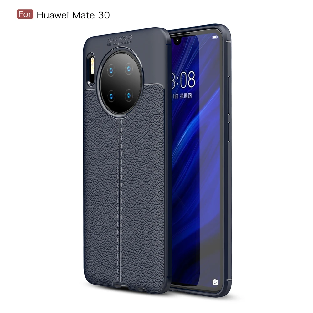 Чехол для huawei mate 30 Pro Nova 5T чехол Роскошный ударопрочный из зернистой кожи и ТПУ Honor
