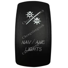 12 В 24 В Белый светодиодный навигаторAnc лампы кулисный выключатель для автомобиля лодки морской корабль 7 контактов DPDT ВКЛ.ВЫКЛ. 3 позиции кулисный переключатель