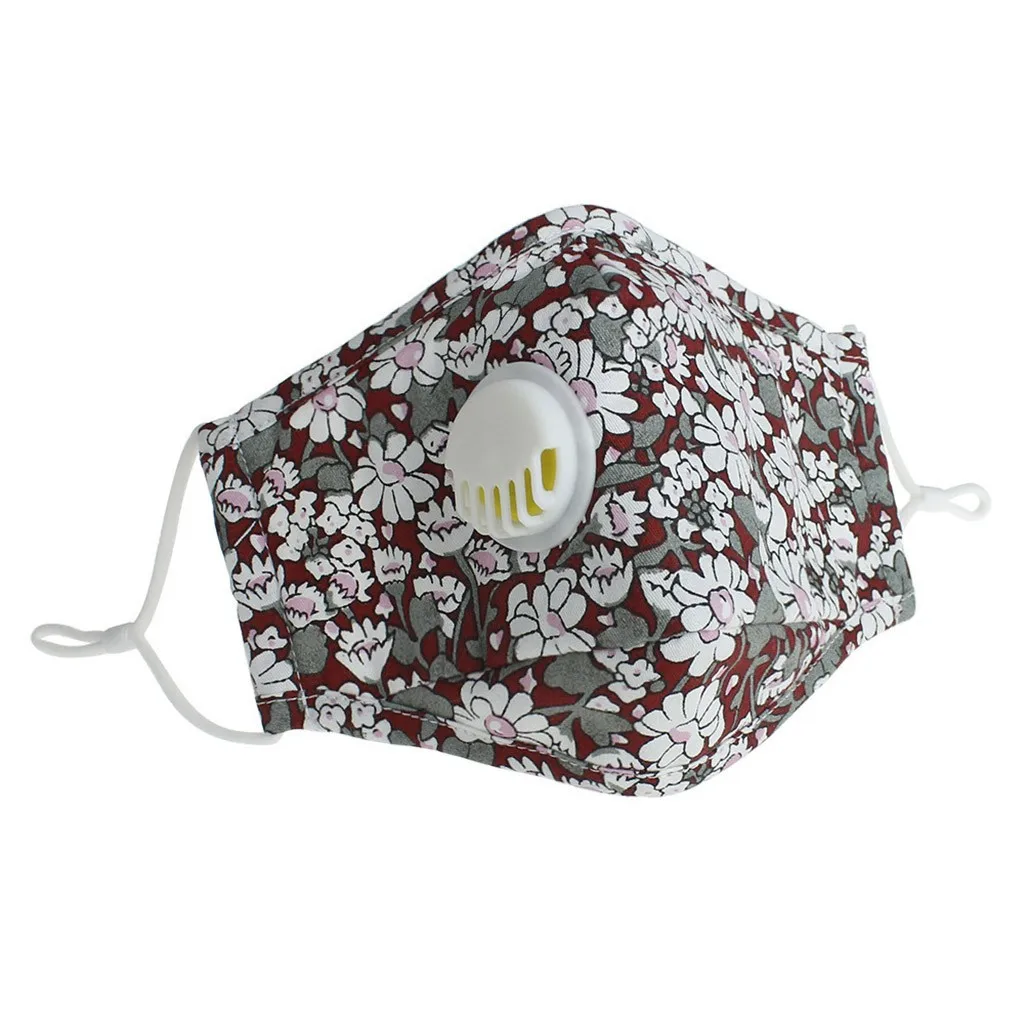 

6pc Unisex Breathing Printed Dust Proof Fog Proof Washable Face Mask Personal Protective High-quality Mascarillas