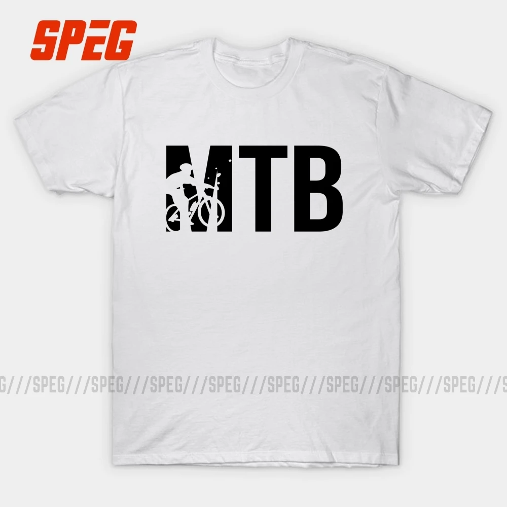 MTB горный велосипед письмо Мужская Классическая футболка с коротким рукавом