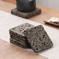 stone cup mat placemat coasters mug bowl pad insulation home kitchen handmade volcanics rock decoration table accessories