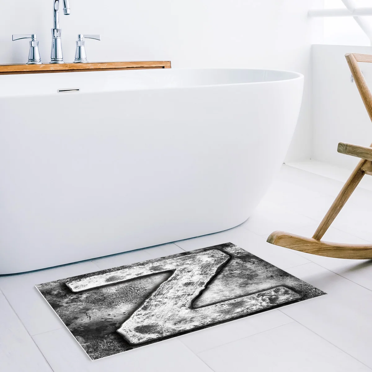 Светильник с текстурой буквы Z черный художественный Ретро стиль коврик для