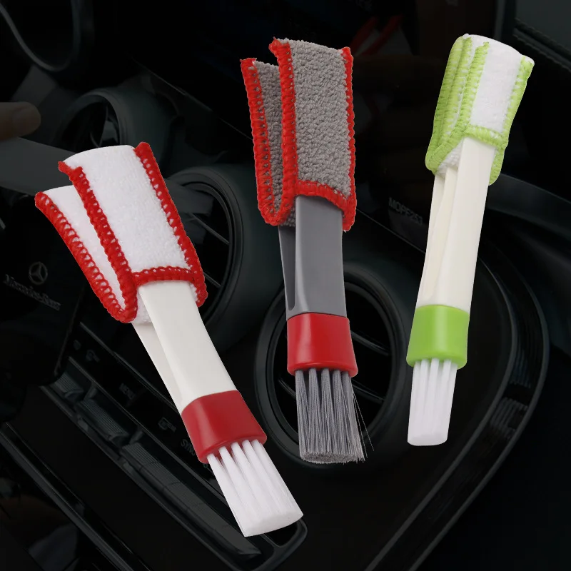 

2-in-1 Multifunctional Crevice Brush, Car Air-conditioning Air Outlet Cleaning Brush, Window Keyboard Dust-removing Brush