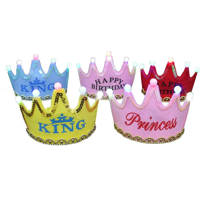 Шапка со светящимися коронами для малышей шапки на день рождения шапка