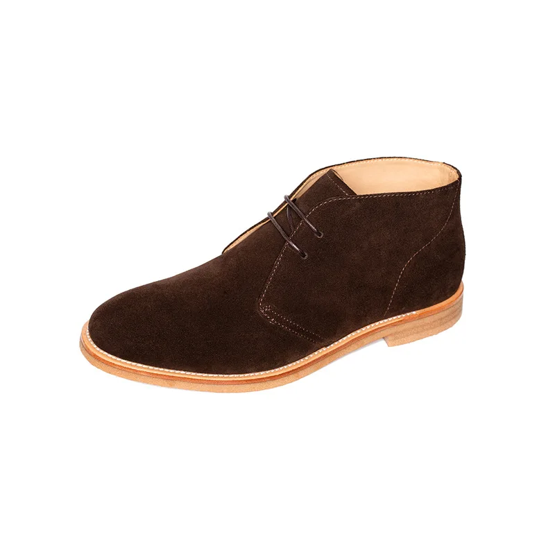 

Winter Men Tactical Chelsea Outdoor Desert Boots For Men Ankle Flat Suede High Top Dress Genuine Leather Motorcycle Shoe Size 44