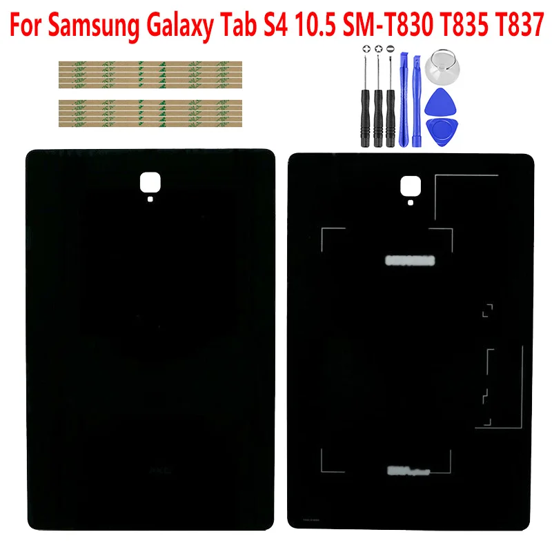 

Задняя стеклянная крышка для Samsung Galaxy Tab S4 10,5 T830 T835 T837, задняя крышка аккумулятора, задняя крышка корпуса, сменный клей + инструмент