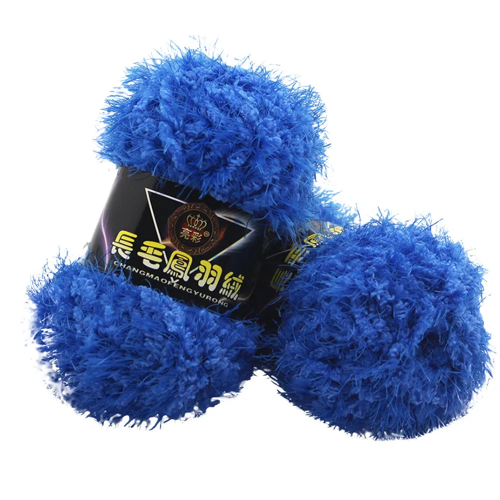 50 г/мяч DIY пушистая плюшевая Толстая вязальная пряжа многоцветная ручная вязка