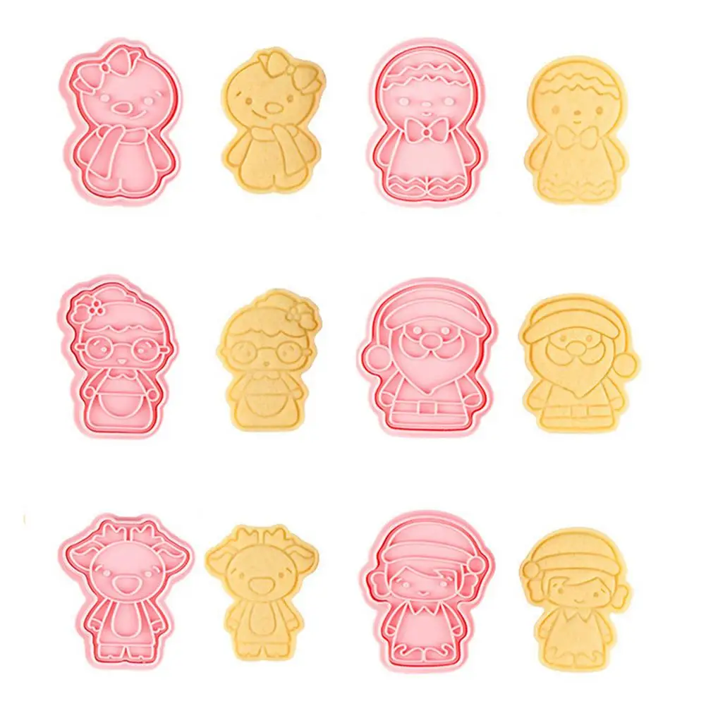 

Christmas Cake Chocolate Baking Molds Cookie Cutter Biscuit Santa Claus Mold Sugarcraft Dessert Baking Mold For Cake Decor