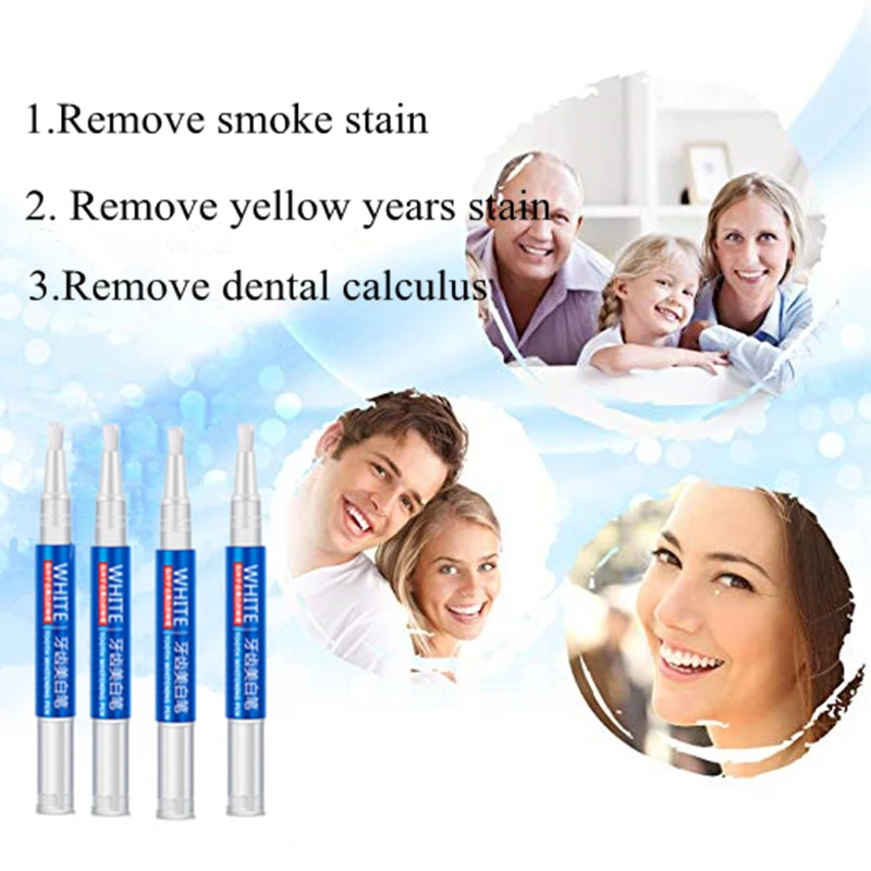 3 шт. пероксид гель белая ручка для отбеливания зубов отбеливание удаление пятен