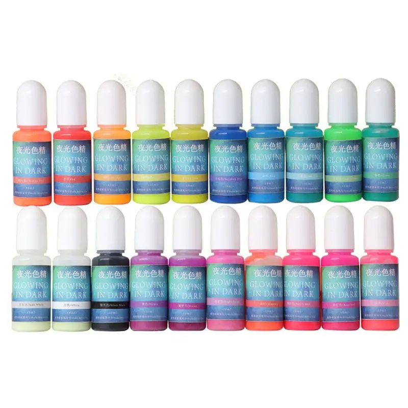 

20 Colors Glowing in Dark Epoxy Resin Pigment Luminous Colorant Jewelry Making