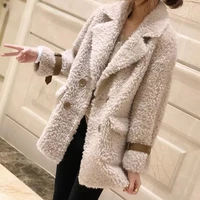 new 2021 autumn winter women clothing genuine fur coat thick warm natural sheep shearling jacket female real wool outwear y880