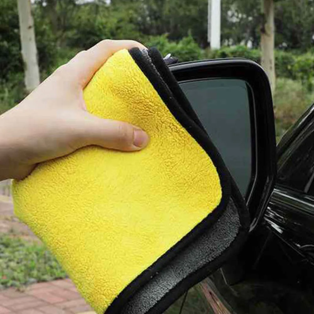 Полотенце для чистки автомобиля Коралловая бархатная ткань двусторонняя