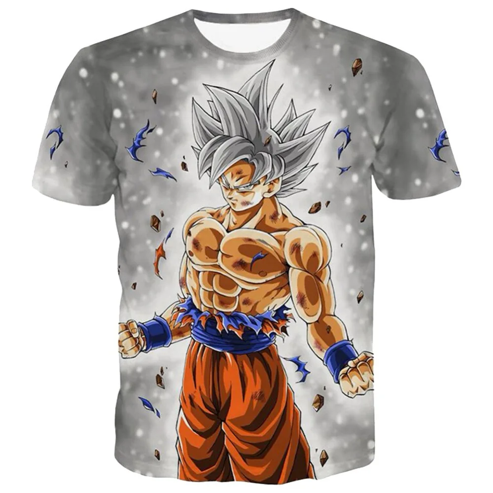 2019 Новая летняя футболка Goku Мужская/Женская Повседневная модная одежда для
