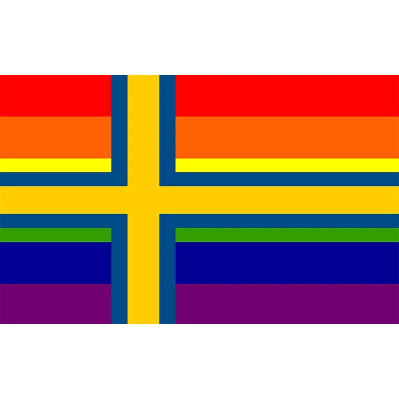 

Swedish Rainbow Flag hanging 90*150cm LGBT Gay Pride For Decoration