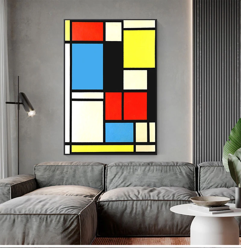 Домашний декор Piet Cornelies Mondrian классическое искусство Геометрическая линия