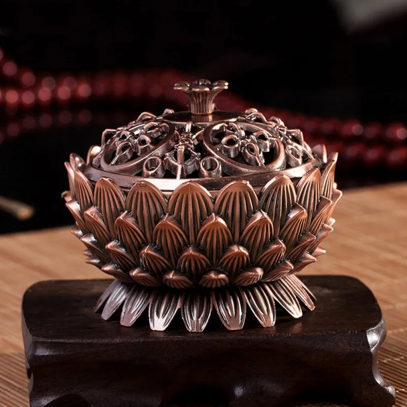 Новинка Лидер продаж Ретро лотоса Форма цинк-медного сплава Ладан горелки