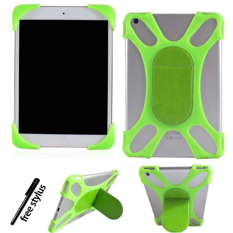 green KK& LL для Apple iPad 1 2 3 4/Air 3 /PRO 10,5 Pro 11-противоударный силиконовый чехол-подставка для планшета+ стилус - Цвет: green