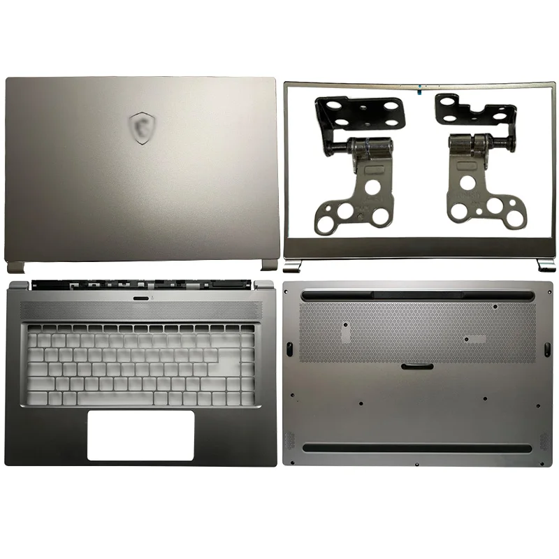 Online Funda De Portátil Para MSI P65 WS65 GS65 MS-16Q5, Cubierta Trasera LCD, Bisel Frontal, Bisagras, Reposamanos, Cubierta Inferior Plateada Para Ordenador