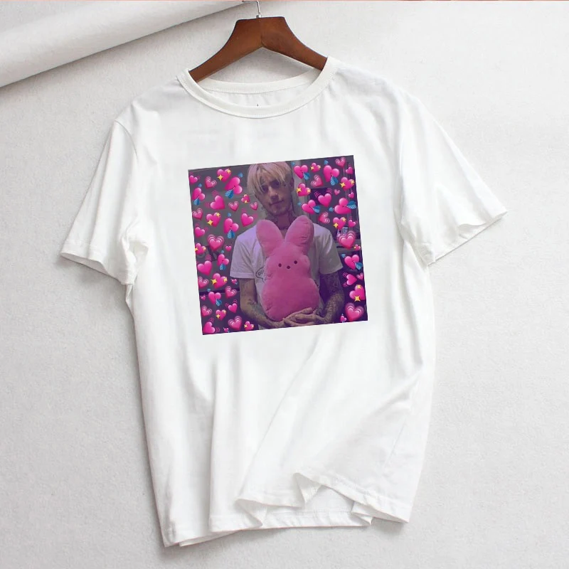 Женская футболка в стиле Харадзюку модная с принтом Lil Peep хип-хоп уличная одежда