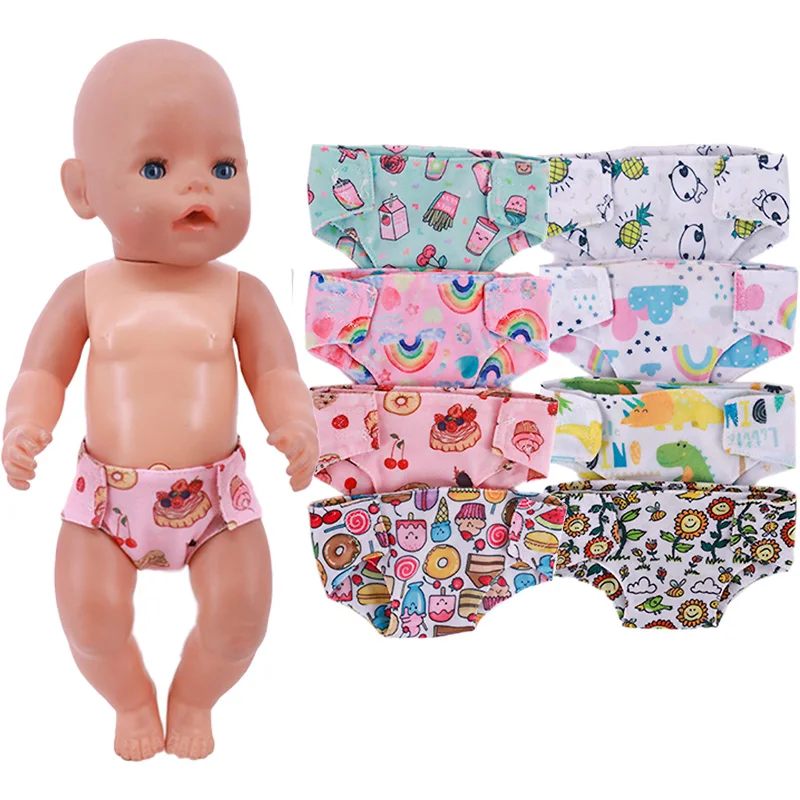 Doll Diapers Cute Underwear Animal Fruit Print For 18 Inch American Girls &amp 43 cm Panty Accessories | Игрушки и хобби
