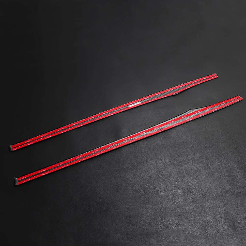 

Rear Carbon Car Interior Door Panel Strip Lip Trim For Porsche 718 Boxster Cayman 2016 2017 2018 2019