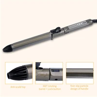 25mm 28mm tourmaline ceramic hair curling wand with 360 degree rotatable clip hair curler styling toolsilicone heat proof mat